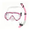 Gafas de buceo para adultos, máscara de natación unisex para exteriores, máscara de snorkel, juego de dos piezas con tubo de respiración de silicona totalmente seco