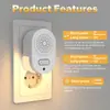 Luz Nocturna LED RGB de Siete Colores con Control Remoto, Brillo Ajustable, Sensor de Luz, Ruido Blanco para Dormir