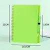 Cuaderno A5 Colorido con Espiral de PP Página Interior con Línea Horizontal Bloc de Notas Engrosado para Oficina Cuaderno con Espiral Estampado con Logo Premio para Estudiantes