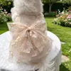 Vestido de tule para pet com borboleta em relevo dourado, novo design estiloso para cães pequenos e médios como Teddy, Bichon e Schnauzer