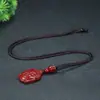 Colgante original de cinabrio, estilo corazón de cinabrio dorado púrpura, colgante con cierre de princesa, para hombres con Guanyin, para mujeres con Buda, amuleto de año de nacimiento