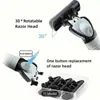 Aparelho de Barbear Feminino com Lâminas de 6 Camadas, Cabeça de Barbear Manual Substituível para Remoção de Pelos das Axilas e Pernas
