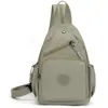 Mochila multifuncional casual e moderna para viagens internacionais, bolsa de peito para atividades ao ar livre, bolsa de ombro feminina versátil, bolsa transversal.