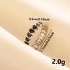 Acero Inoxidable 304 Anillo de Apertura Personalizado con Goteo de Aceite Estilo Frío Simple para Mujer Joyería en stock