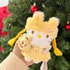 Nuevo Llavero de Peluche Original Hello Kitty Invierno Nuevo Conjunto Cálido Colgante de Bolsa de Regalo Gato Kt