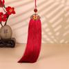 Novo cloisonne borla borla estilo antigo hanfu marcador pequeno pingente marcador U disco chaveiro cordão borla borla