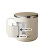 Caneca de Aço Inoxidável Copo Doméstico para Beber Copo de Café da Manhã para Escritório Copo de Café Copo de Leite com Tampa Pessoal