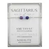 Pulsera Transfronteriza Nueva de Doce Constelaciones Combinación de Amatista y Piedra Lunar Pulsera de Cuentas Color Duradero Pulsera de Cadena Caja para Mujeres