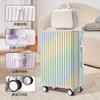 Maleta Trendy Gradiente de 20 pulgadas Maleta con Carrito Multifuncional para Niñas Maleta de Viaje de Alto Valor de 24 Pulgadas con Contraseña 26 pulgadas