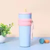 Novo Modelo de Caneca Térmica de Aço Inoxidável 316 com Canudo, Design Aurora, Alta Estética Portátil para Carro