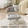 Sillón Sofá Perezoso Universal con Ruedas con Forma de Nube y Respaldo, Taburete Deslizante con Ruedas para Uso en Casa, Taburete para Cambiarse los Zapatos Infantil con Ruedas
