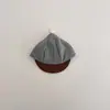 Gorra simple y versátil a rayas para bebé, gorro infantil cortavientos de otoño, gorra cálida tipo pico para niños y niñas