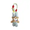 Macacão de Lã Fofo para Outono e Inverno Chaveiro de Urso para Chave do Carro Boneca de Pelúcia Desenho de Laço Pingente para Bolsa para Mulheres