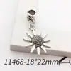 Llavero con Colgante de Corona de Estrella de Plata Antigua de Venta Caliente Transfronteriza 1 Pieza Aleación DIY Pulsera Joyería Accesorios Mayoreo