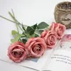 Rosas de Terciopelo Simuladas, Flores Artificiales, Flores para Decoración de Bodas del Día de San Valentín, Cascada de Pared de Rosas al por Mayor