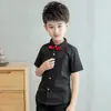 Ropa para Niños 2025 Verano Nueva Camisas de Manga Corta para Niños Estilo Coreano Algodón Puro Tallas Mediana y Grande Camisas para Niños Niños Ropa de Rendimiento