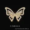 Broche de Textura Estilo Coreano Feminino Alto Padrão Liga Metálica Corsage Luxo Leve Nicho Cravejado de Diamantes Pinos Fixos Antiderrapantes Grande Decoração para Roupas