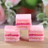 Resina simulação comida brincar quadrado sanduíche bolo capa de celular chaveiro grampo acessórios decorativos material diy atacado