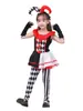 Disfraz de Payaso de Halloween para Niños Niñas Vestido de Payaso Multicolor Cosplay Mascarada Show Cos Disfraz