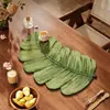 Tapete de chá para bancada, porta-copos anti-queimaduras, porta-copos de chá com folha verde de planta, porta-copos de café, tapete de secagem rápida para louças