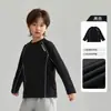 Roupa Térmica Infantil Masculina Peça Única Veludo 2026 Outono Novo Estilo Infantil Patchwork Manga Longa Crianças Maiores Roupas Outono/Inverno