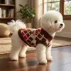 [Pré-venda] Roupas de cachorro para outono e inverno, suéter de urso Fair Isle, roupas de inverno para animais de estimação espessas e quentes