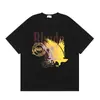 Suministro Transfronterizo de Ropa de Moda de Nicho de Los Ángeles, Camiseta de Manga Corta a la Moda de Corte Holgado Estilo Rhude