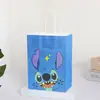 Bolsa de regalo de cumpleaños, bolsa de papel kraft de dibujos animados, bolsa de embalaje para llevar, bolsa para envolver regalos de fiesta infantil, bolso