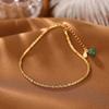 Pulsera de plata con copos de nieve y explosiones en vivo, plata de ley S925, chapada en oro, con cuentas redondas de jaspe hetiano, joyería para mujer, regalo de Navidad.