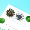 Accesorios verdes antiguos de bricolaje 26 mm aleación girasol girasol vintage joyería de aleación venta al por mayor