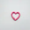 Cor pintada liga de zinco mola fivela amor aberto primavera anel bagagem hardware chaveiro diy jóias acessórios