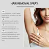 Spray Depilatório Oceaura Ingredientes Suaves Hidratante Suavizante Pele Lisa Cuidado de Limpeza Diária Spray