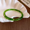 Nuevo Pulsera Geométrica de Resina Estilo Chino Difuminada, Elegante y Versátil, Pulsera para el Trabajo, Joyería de Lujo Ligero y de Alta Gama al por Mayor