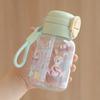 Taza Doble con Popote, Sencilla y de Aspecto Elegante, Tetera Infantil Linda Anti-Caídas, Vaso de Plástico Portátil de Gran Capacidad