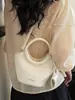 Bolsa de Mão com Alça de Ombro e Transversal Yue Zi Design Estilosa Versátil Simples para o Dia a Dia Bolsa Cesta Moderna Tendência Bolsa Saco