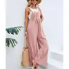 En stock 2023 Bestseller de Amazon eBay sitio independiente wish Moda popular para mujeres europeas y americanas vestido casual largo de tirantes color liso