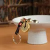 Llavero de Monedas de los Cinco Emperadores Colgante Grande de Calabaza de Cobre Macizo para Llave de Coche de Hombres y Mujeres Trenzado Suministro Directo del Fabricante