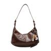 Bolsa Vintage Feminina de Grande Capacidade 2024 Novo Outono e Inverno Design de Nicho Casual Ombro Único Crossbody Bolsa Commuter Dumpling Bag