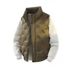 Chaleco de algodón con cuello alto para hombre de otoño e invierno, ligero y cálido, prenda exterior con cremallera, chaqueta casual