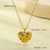 Comercio Exterior Europeo y Americano Día de San Valentín Amor Acero Inoxidable Collar Lujo Ligero Alto Sentido Acero de Titanio Corazón de Melocotón Cadena para Clavícula Joyería Transfronteriza