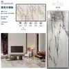Pared de Fondo de TV de Piedra Sinterizada 1200x2700 Encimera de Piedra Sinterizada Baldosa de Mármol Blanco Veta Continua Piedra Sinterizada al por Mayor