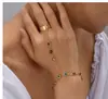 Europa e Estados Unidos transfronteiriço 14K ouro Amazon pequeno disco redondo com contas corrente anel de dedo pulseira joias fabricantes de Yiwu