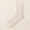 Calcetines holgados serie de colores melard para mujer, calcetines de algodón de punto doble para pantorrilla para primavera y otoño, calcetines largos de color liso versátiles estilo casual retro japonés