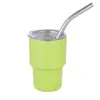 Fabricante 2Oz3Oz Portátil para Carro Copo de Aço Inoxidável Mini Copo de Shot para Sublimação Copo Isolado de Camada Dupla com Canudo