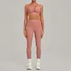 Conjunto Nuevo de Yoga QiuSha, Ajustado Delgado con Pliegues de Cintura Alta Control de Abdomen para Deportes al Aire Libre Fitness para Mujeres 9291+1567