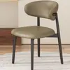 Silla de comedor de madera maciza sintética nórdica, silla de respaldo simple y moderna para el hogar, taburete de escritorio de lujo ligero para restaurante y ocio