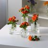 Vaso de vidro retro francês estilo ins vaso colorido famoso decoração de arranjo de flores para casa nórdica americana