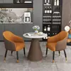 Mesa Pequena Simples e Cadeiras Hotel de Negócios Área de Recepção para Negociação Salão de Beleza Hall de Exposição Combinação de Mesa e Cadeiras de Lazer Área de Descanso