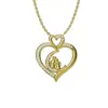 Accesorios de Colgante de Collar de Amor en Forma de Corazón de Acero de Titanio para Mujer, Apilable, Estilo de Alta Gama Otoño e Invierno, Cadena para Clavícula de Acero Inoxidable Incrustada con Circonita