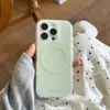 Funda para Teléfono Móvil Magnética Ins Tinta Salpicada Verde 16Promax Adecuada para 15Pro Magnética de Doble Capa 14Pro13Pro
